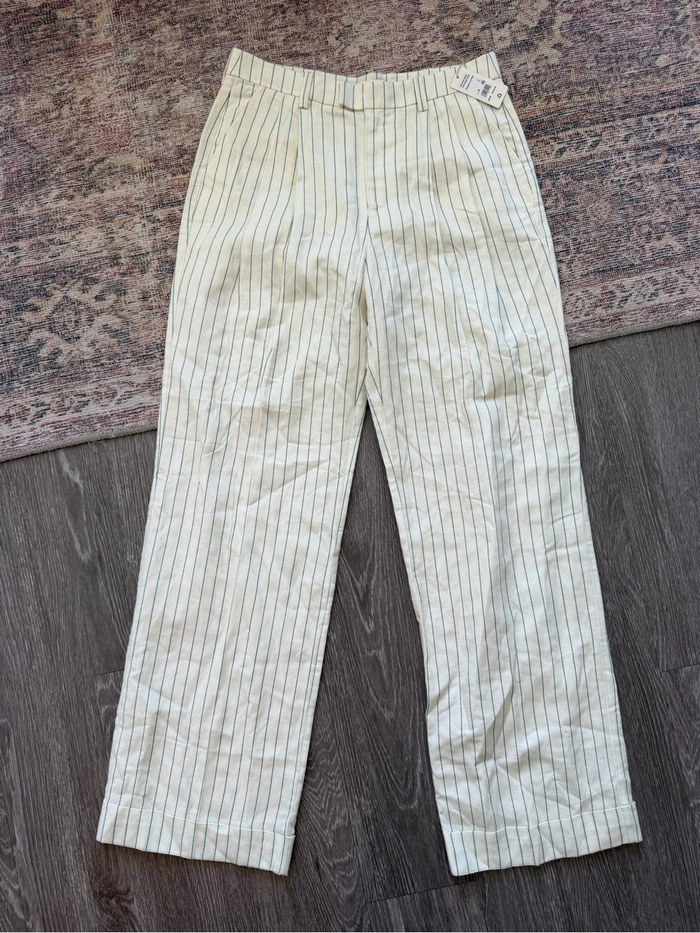 NWT Favorite Daughter The Paige Pant Emerald Stripe Size 6